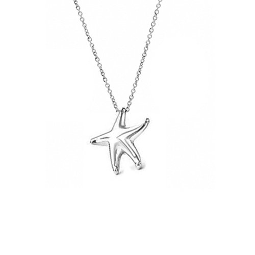 Bling Jewelry Sterling Silver Starfish Pendant Necklace 16 inches
