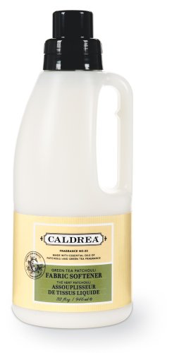 Caldrea Fabric Softener, Green Tea Patchouli, 32-Ounce Bottles (Pack of 6) by Caldrea