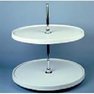 24 Diameter Full Circle Lazy Susan Polymer Set White by 
