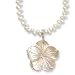 Carved Mother of Pearl Pendant on a Pearl Necklace