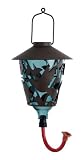 National Geographic by New Creative - Blue Hanging Glass Hummingbird Feeder with Metal Overlay