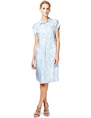 Autograph Classic Collar Cloud Print Dress
