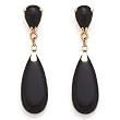 14k Gold & Black Onyx Drop Earrings