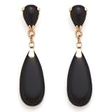 14K DANGLE ONYX EARRINGS (POST)