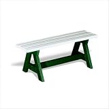 "Classic" Style Mall Bench in 4' or 7' long Size: 7', Color Legs: Green, Color Slats: Green