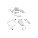3in1 Combo Pack Of Brand New Home Wall Travel Plug in Ac Charger + Vehicle Cigarette Lighter Power Car Charger with IC Chip + 2.0 Sync and Charger USB Data Cable For Creative Zen Vision:M, Vision W MP3 Player