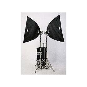 JTL HL-2000 Soft Box Kit with 2 Fan Cooled Superlights, Two 1000 Watt Quartz Bulbs, Light Stands, 36 x 36 Soft Boxes & Wheeled Carry Case.