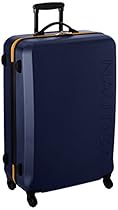 Nautica Ahoy 28 Inch Hardside Spinner, Navy/Navy/Lighthouse Yellow, One Size
