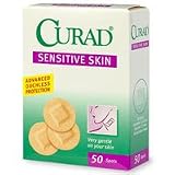 Curad Sensitive Skin Bandages for Sensitive Skin, 50 Spots - 50 ea/ pack, 4 pack