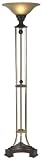 Mahogany Black Tiered Torchiere Floor Lamp