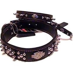 Harley Davidson Leather Spike Collar 1 1/2" x 22"