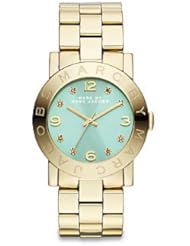 Marc by March Jacobs Amy Gold Tone Mint Dial Watch