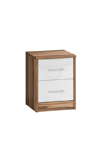 Maja 49002835 Nachtkommode 376 x 487 x 370 mm Baltimore-Nussbaum-Nachbildung, wei&szlig; uni