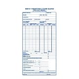 RED4K402 Time Card Pads, For Semi-Monthly Time, Manila