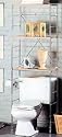 Manhattan Over-Toilet Space Saver - Chrome & Wood