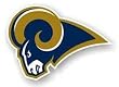 St. Louis Rams 12" Left Logo Car Magnet - Football Sports Merchandise