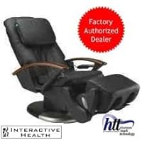HT-140 Black Leather Massage Chair - Interactive Health Robotic Human Touch Robotic Recliner