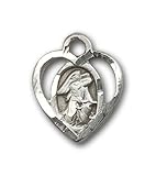 Sterling Silver Guardian Angel Pendant with Sterling Silver Lite Curb Chain 18 inch