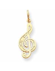 10K Gold TREBLE CLEF CHARM