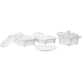 CorningWare French White 9-Piece Bake and Serve Set by CorningWare