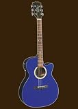 Sierra SA28CETBL Acoustic Electric Cutaway Guitar Set- Sunrise Series