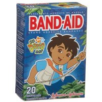 Band Aid Go Diego Go Bandages for Kids, Assorted - 20 Ea