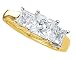 14K Gold 1.00 ctw. Princess Cut Three-Stone Diamond Ring - (I-J;I1-I2)