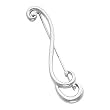 14K White Gold Brooch