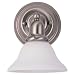 Sea Gull Lighting Sussex Collection One-Light Wall Sconce, Brushed Nickel Finish with Satin White Glass #44060-962