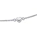 Jewelry : 14K White Gold. Diamond Cut Cable Heart Anklet