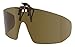 Polarized Clip-on Flip-up Plastic Sunglasses - Wrap Style - Polarized Brown - 65mm Wide X 55mm High (140mm Wide) - Shade Control G-Clips