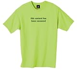 this content has been censored 100% Cotton Unisex Tee with funny Beware of the Geek Joke Text