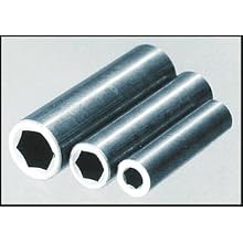 Hex Hole Sleeve 3/8"OD 1 1/2" Length .1875" Hexagonal