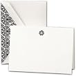 Engraved Black & White Floral Notes