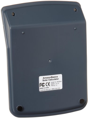 Imagen 2 de AmazonBasics - Calculadora de 8 dígitos, color plateado