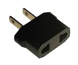 Europe to USA Plug Adapter (convert two round prongs to two flat prongs)