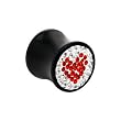 1/2" Austrian Crystal Red Heart Saddle Plug