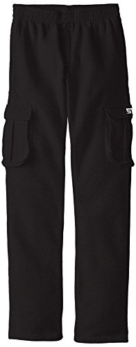STX Boys' Fleece Pull On Sport Pant, TF27-Black Cargo, 8