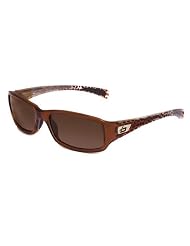 Bolle Reno Sport Sunglasses in Light Crystal Brown Leopard Frames with TLB Dark Gradient Lens by