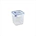 Sterilite 03334706 12 Cups Rectangle Ultra-Seal Container, Clear and T-Blue