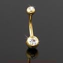 Bauchnabelpiercing Gold-Look