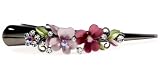 Pink Odilon Flower Swarovski Alligator Clip