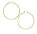14k Yellow 2 mm Large Tubular Hoop Earrings