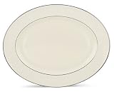 Lenox Courtyard Platinum Ivory China 16 Oval Platter