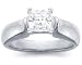 Jewelry : 1Ct. 14K. White Gold Certified Princess Cut Diamond Solitaire Engagement Ring