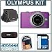 Olympus E-PM1 Digital Camera Kit - Purple - M.Zuiko MSC ED m14-42mm F3.5/5.6 II R Silver Lens, 8GB SD Memory Card, Spare BLS-1 Lithium-I n Rechargeable Battery, Camera Case, USB 2.0 SD Card Reader