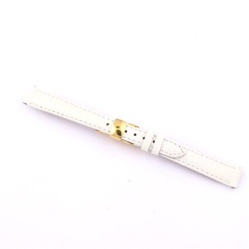Watchband Genuine Lizard White 12mm