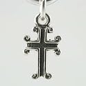 Tiny Sterling Silver Cross Charm, #11855