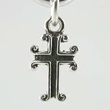 Silver Cross charm or pendant, #11855