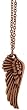 LAVISHY Petite Single Angel Wing Necklace - 18" Copper Chain
